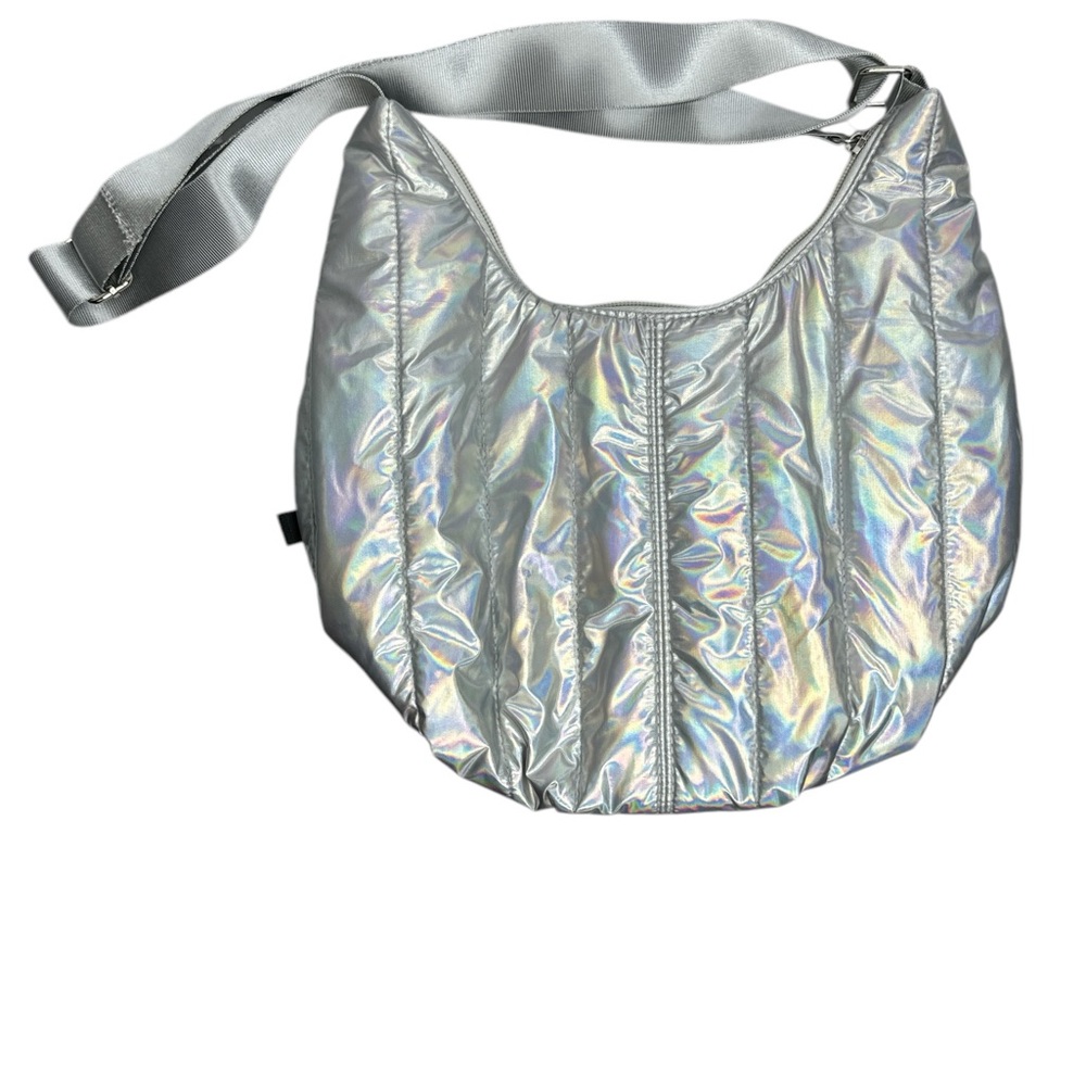 Art Class, Silver Metallic Iridescent Handbag with Adjustable Strap - Picture 2 of 6